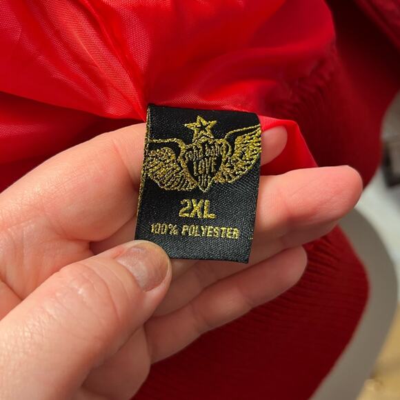 NWT SOHO BABE LOVE | Red Zip Up Bomber Jacket | Women's 2XL - Picture 8 of 11